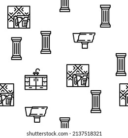 Material De Construcción Y Suministros Vector Patrón De Sensación Sin Precedentes Ilustración De Línea Delgada