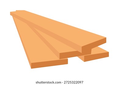 Materiales de construcción de paneles de madera. madera para la casa. Ilustraciones vectoriales planas aisladas sobre fondo blanco