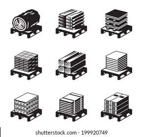 Building Materials Of Wood - Vector Illustration