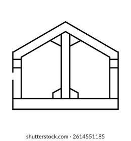 building metallic framework line icon vector. building metallic framework sign. isolated contour symbol black illustration