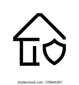 Building mini line, icon, background and graphic. The icon is black and white, linear  flat, vector, pixel perfect, minimal, suitable for web and print. 