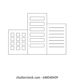 building minimal style Icon vector Eps10