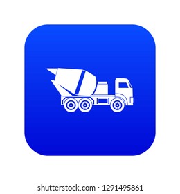 Building mixer for concrete icon digital blue for any design isolated on white vector illustration