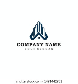 Building Modern Company Logo Vector Template