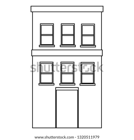 building modern house structure black and white