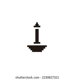 Building, monas geometric symbol simple logo vector