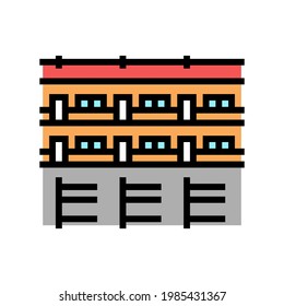 building motel color icon vector. building motel sign. isolated symbol illustration