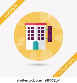 Building motel flat icon