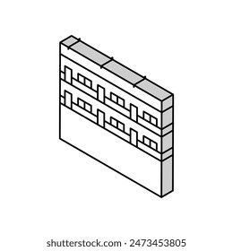 building motel isometric icon vector. building motel sign. isolated symbol illustration
