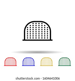 Building multi color style icon. Simple thin line, outline vector of building icons for ui and ux, website or mobile application