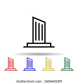 Building multi color style icon. Simple thin line, outline vector of building icons for ui and ux, website or mobile application
