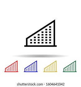 Building multi color style icon. Simple thin line, outline vector of building icons for ui and ux, website or mobile application