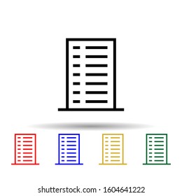 Building multi color style icon. Simple thin line, outline vector of building icons for ui and ux, website or mobile application