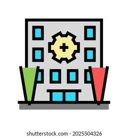 building multicolor lighting color icon vector. building multicolor lighting sign. isolated symbol illustration