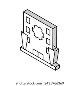 building multicolor lighting isometric icon vector. building multicolor lighting sign. isolated symbol illustration