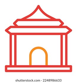 construcción de ilustración multicolor vector y logotipo icono de año nuevo perfecto. Signo de icono de la colección moderna para la web. El diseño es perfecto.