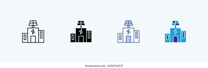 Building Multiple Icon Illustration Vector