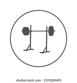 Building Muscle Gym Machine Icon | Circle Version Icon |