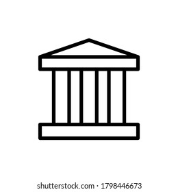Building museum bank icon. Simple line, outline vector elements of architecture icons for ui and ux, website or mobile application
