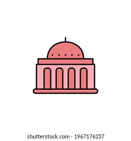 building, museum icon. Set of buildings illustration icons. Signs, symbols can be used for web, logo, mobile app, UI, UX