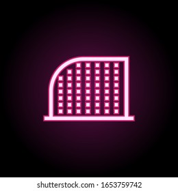 Building neon icon. Simple thin line, outline vector of building icons for ui and ux, website or mobile application