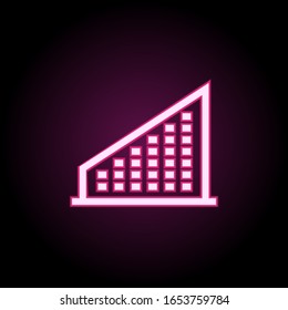 Building neon icon. Simple thin line, outline vector of building icons for ui and ux, website or mobile application