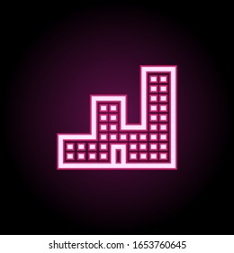 Icono de neón. Línea delgada simple, contorno vector de creación de iconos para ui y ux, sitio web o aplicación móvil