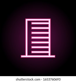 Icono de neón. Línea delgada simple, contorno vector de creación de iconos para ui y ux, sitio web o aplicación móvil