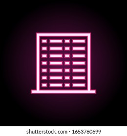 Icono de neón. Línea delgada simple, contorno vector de creación de iconos para ui y ux, sitio web o aplicación móvil