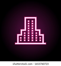 Icono de neón. Línea delgada simple, contorno vector de creación de iconos para ui y ux, sitio web o aplicación móvil