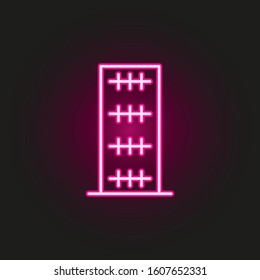 Building neon style icon. Simple thin line, outline vector of building icons for ui and ux, website or mobile application