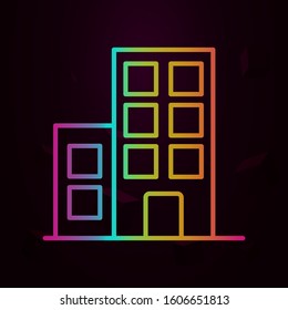 building nolan style icon. Simple thin line, outline vector of building landmarks icons for ui and ux, website or mobile application