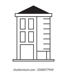 building office or apartment vector icon