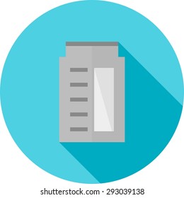 Building, office, business icon vector image. Can also be used for real estate, property, land and buildings. Suitable for mobile apps, web apps and print media.