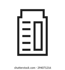 Building, office, business icon vector image. Can also be used for real estate, property, land and buildings. Suitable for mobile apps, web apps and print media.