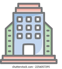 Building, office fully editable vector line icon

