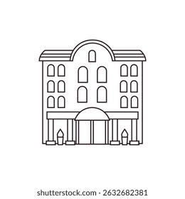 building office hotel apartment vector symbol sign icon illustration vector