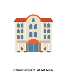 Edificio Oficina Hotel Apartamento Vector Símbolo Signo Icono Ilustración Vector