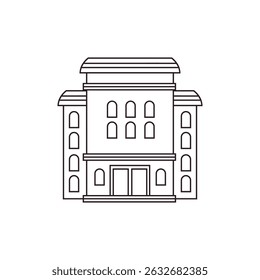 Edificio Oficina Hotel Apartamento Vector Símbolo Signo Icono Ilustración Vector
