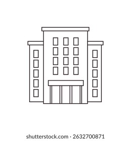 Edificio Oficina Hotel Apartamento Vector Símbolo Signo Icono Ilustración Vector
