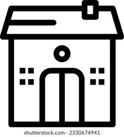 building office house line icon for download