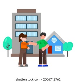 BUILDING OFFICE ICON ILLUSTRATION VECTOR GRAPHIC