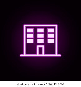 Building office neon icon. Elements of building set. Simple icon for websites, web design, mobile app, info graphics
