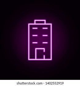 building, office neon icon. Elements of stratup set. Simple icon for websites, web design, mobile app, info graphics