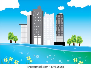 Building  office vector 