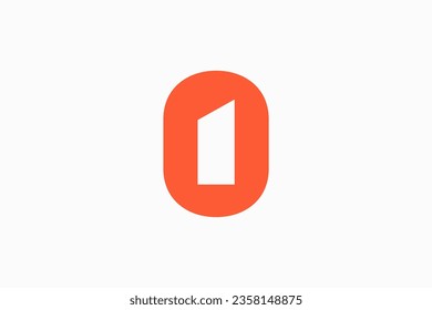 Building on circle logo design vector 