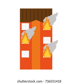 building on fire icon image 