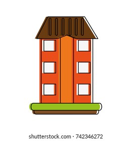 building on grass icon image 
