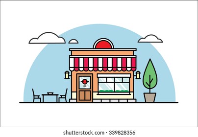 Building on a white background