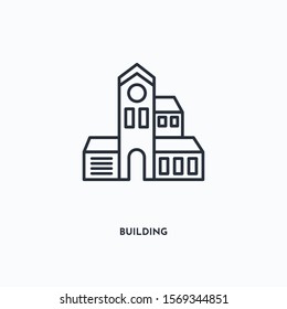 Building Outline Icon Simple Linear Element Stock Vector (Royalty Free ...